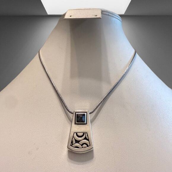 Reversible Brighton Bloc Haus Silver Plated Crystal Pendant - Picture 10 of 10